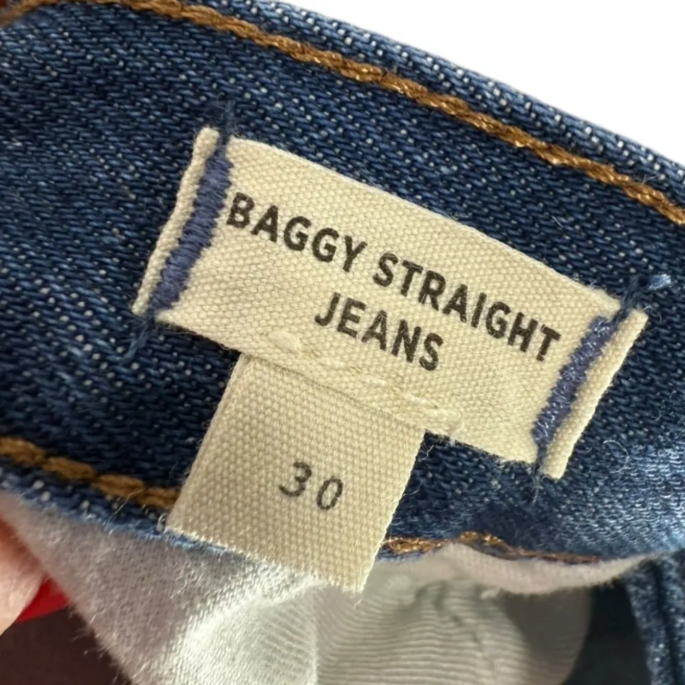 Madewell‎ Baggy Straight Jeans Dark Worn Indigo Wash Size 30 Denim Casual - Image 4