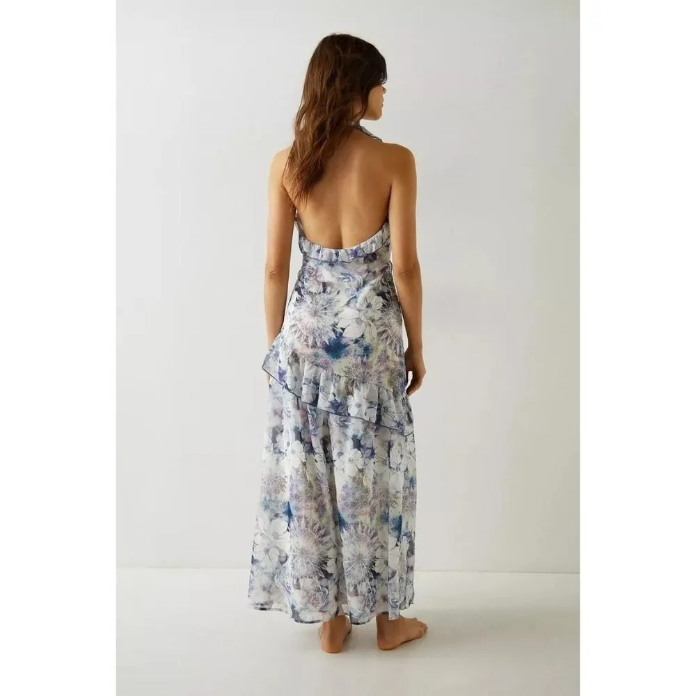 Nasty Gal X Nick Fierro Tattoo Ruffle Maxi Dress - Image 7
