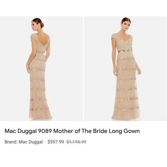 Mac Duggal 9089 Mother of the Bride Long GownMac Duggal size 14.  retail $1195 - Image 2