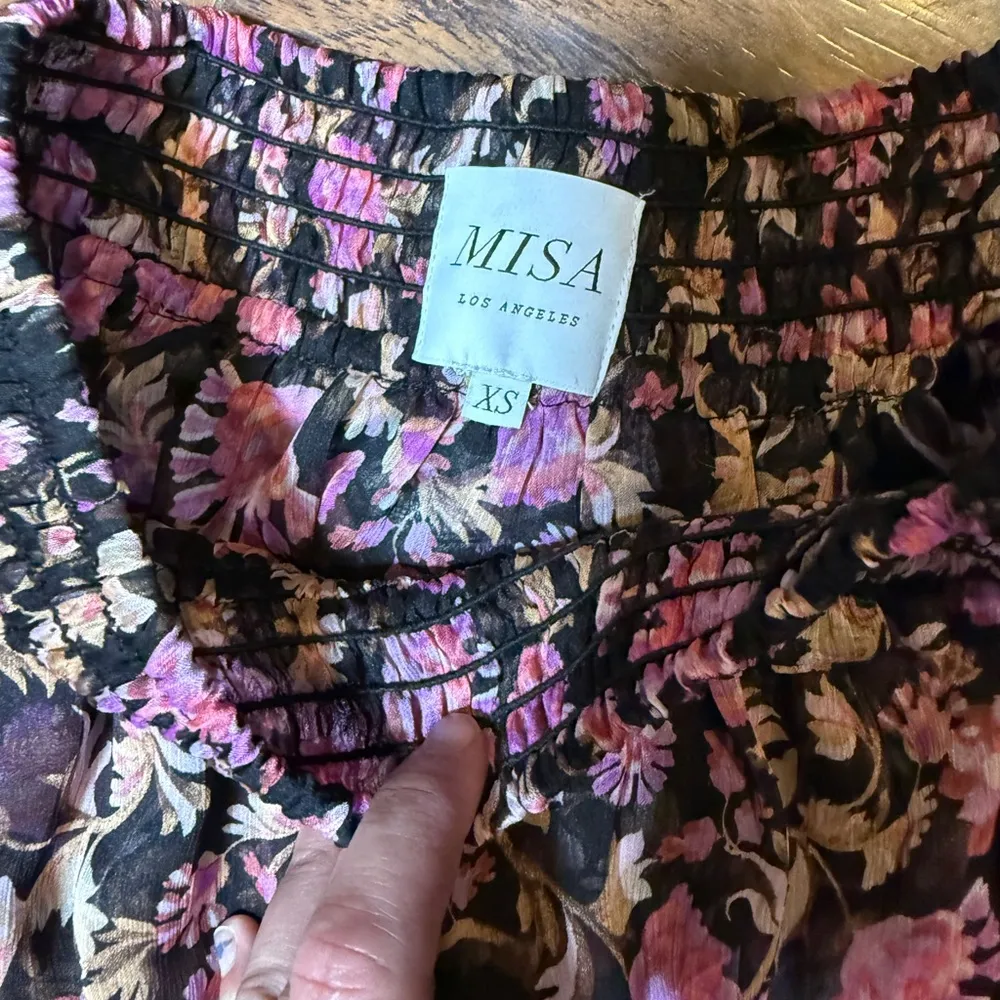 Misa Los Angeles Boho Jagger Rosetta Skirt Smocked Waist Sz XS - Image 7