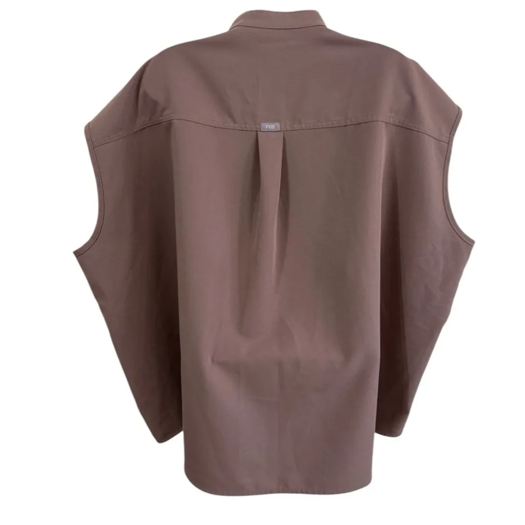 FIGS Rafaela Oversized Scrub Top Size 3XL Brown - Image 5