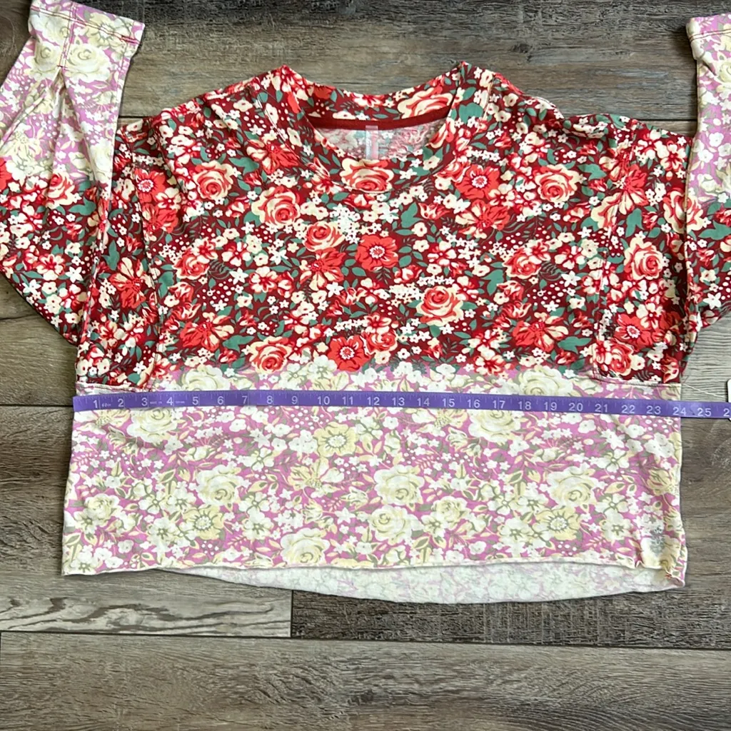 FP Movement Free People Inspire Printed Layer Faded Poppy Red XS NWT - Image 6