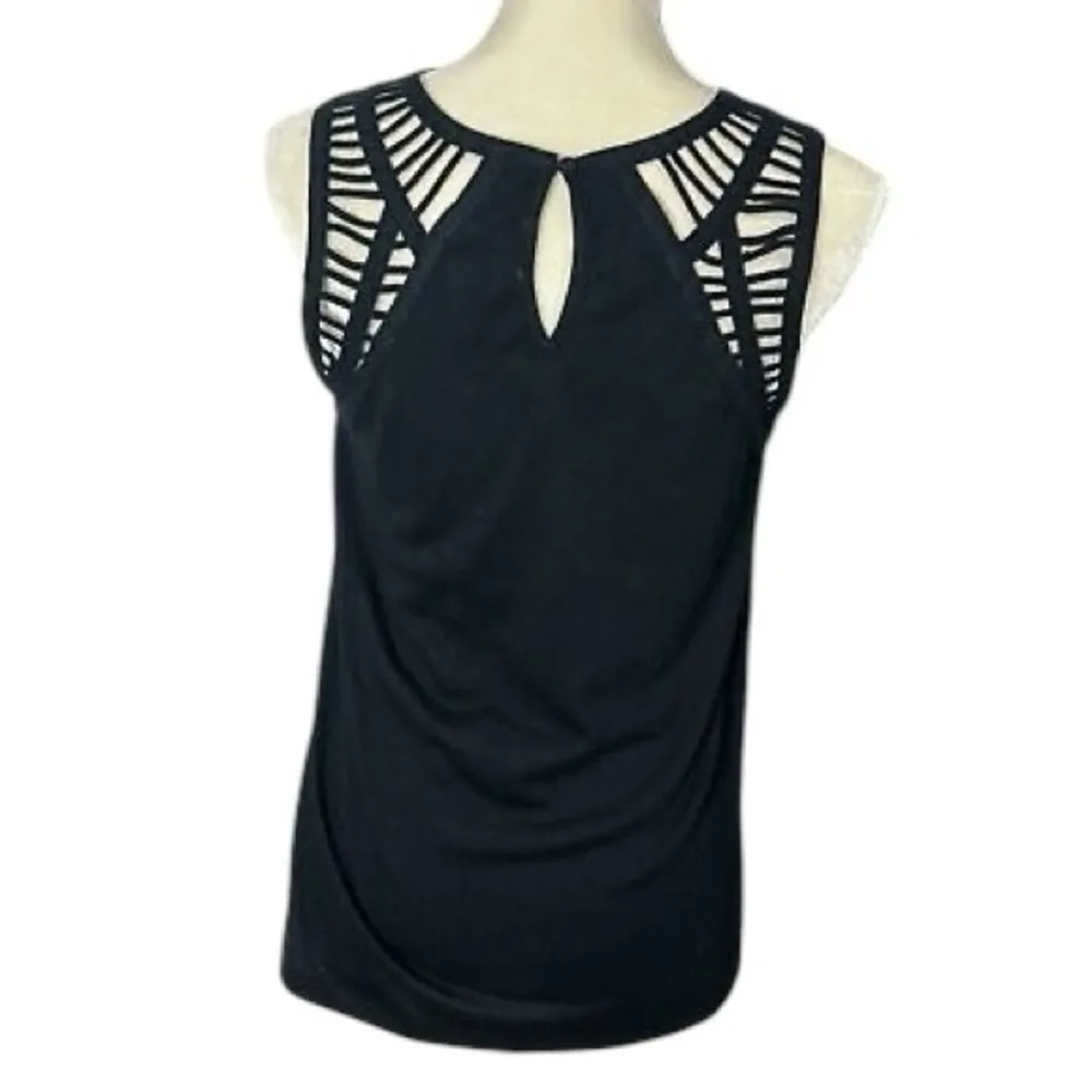 Bar lll Black Strappy Tank Top Blouse - Image 2