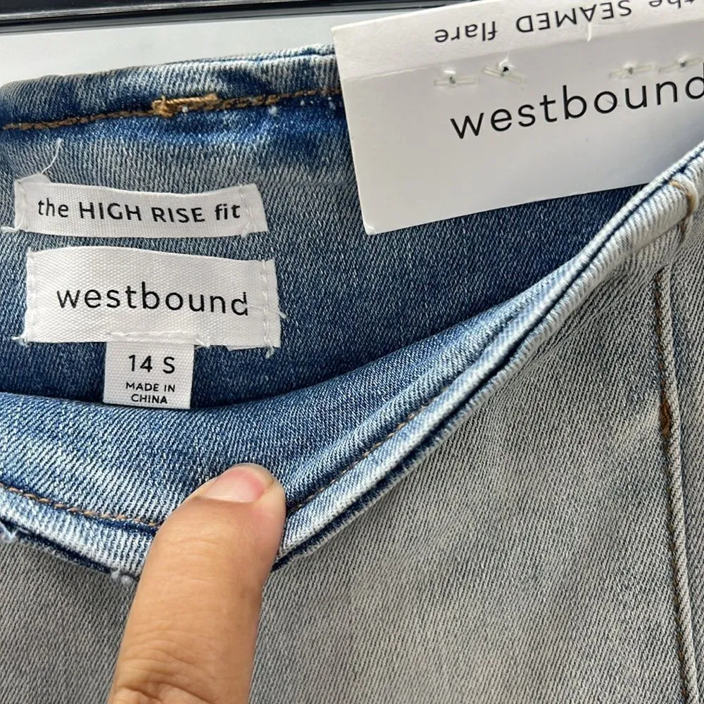 Westbound seamed flare high rise pull on pant 14 short - Image 4
