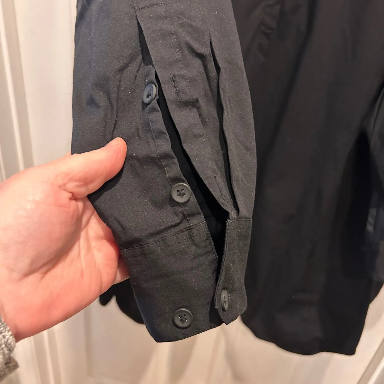 Universal Standard Black Rubicon Long Sleeve Oversized Button Up Shirt Dress XL - Image 4