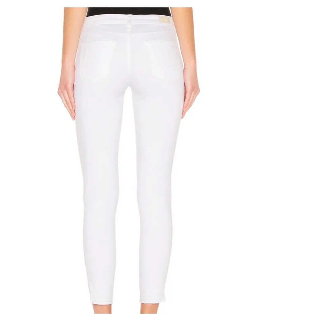 AG Adriano Goldschmied legging ankle super skinny distressed ankle jeans white - Image 3