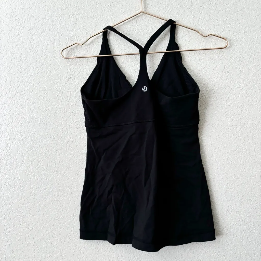 Lululemon Ruffle Front Black Sleeveless Top 8 - Image 2