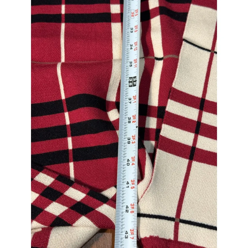 NEW Colleen Lopez Womens Plaid Fringed Wrap Shawl XL Red Black Cozy Chic Cape Size undefined - Image 9