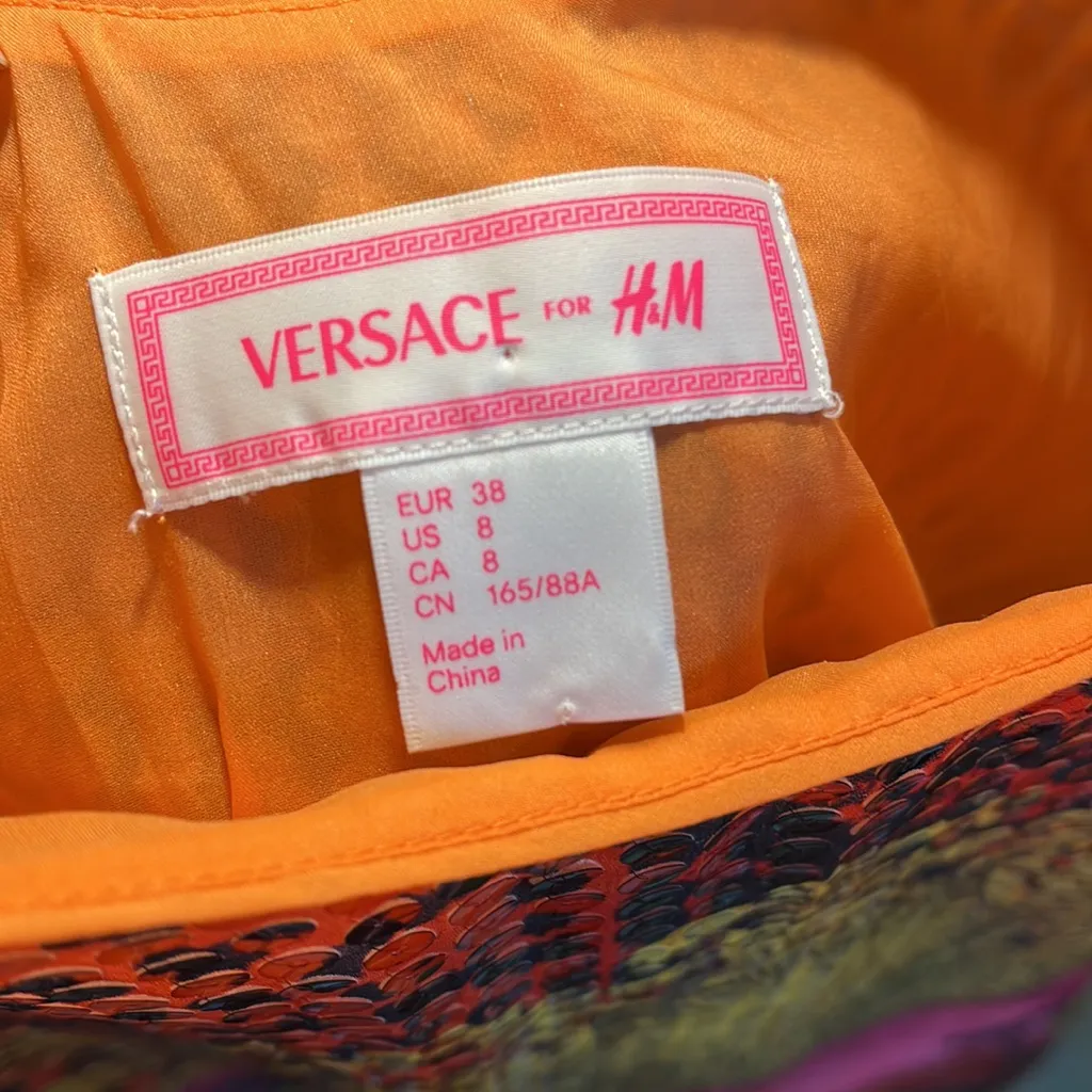 Versace for H&M sequined dress size 8 Orange - Image 6