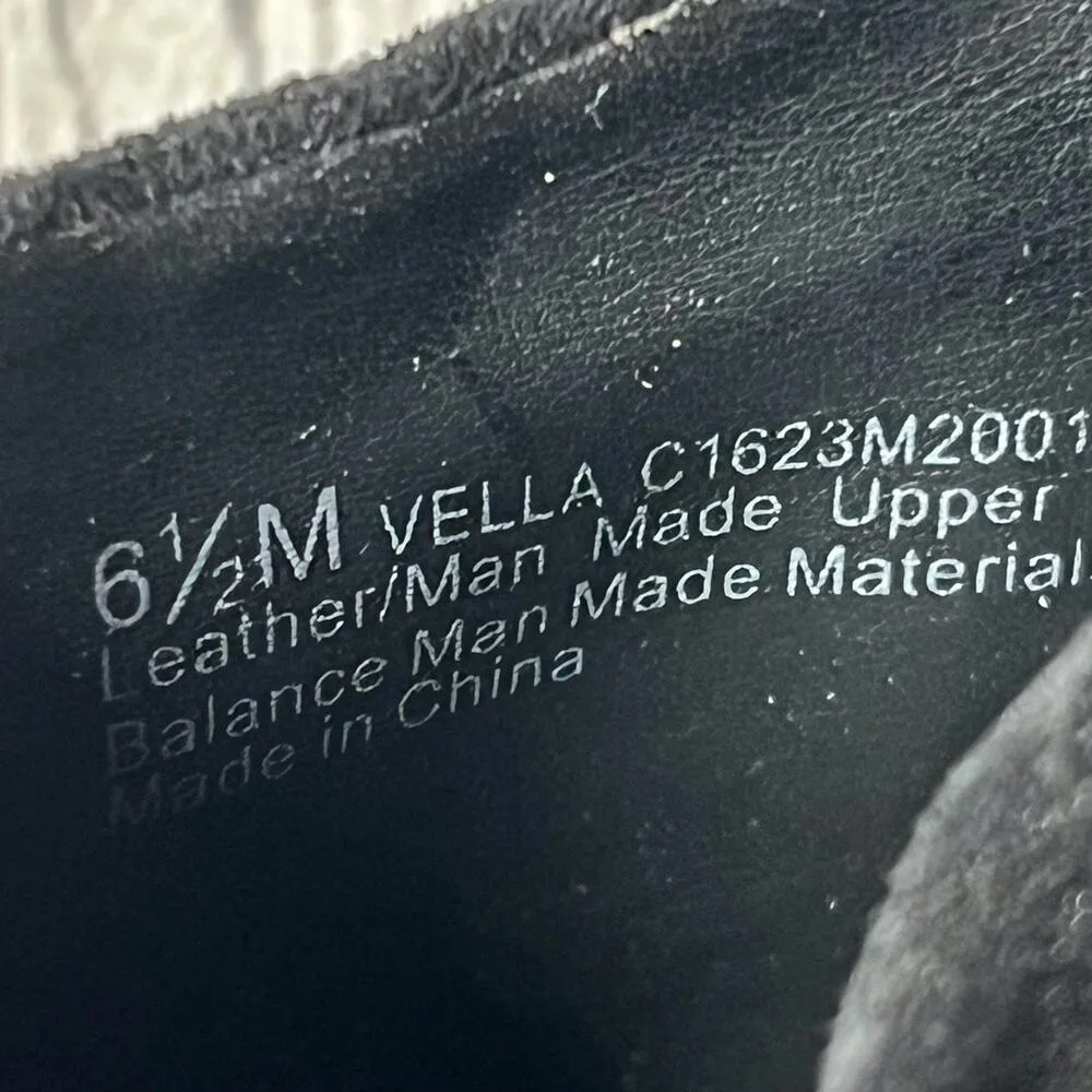 Franco Sarto Vella Black Suede Heeled Booties Size 6.5 M - Image 7