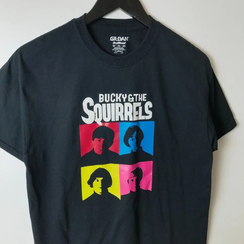Bucky & The Squirrels T Shirt Rock Band Movie Tee Promo Film Black Medium M Logo - Image 13