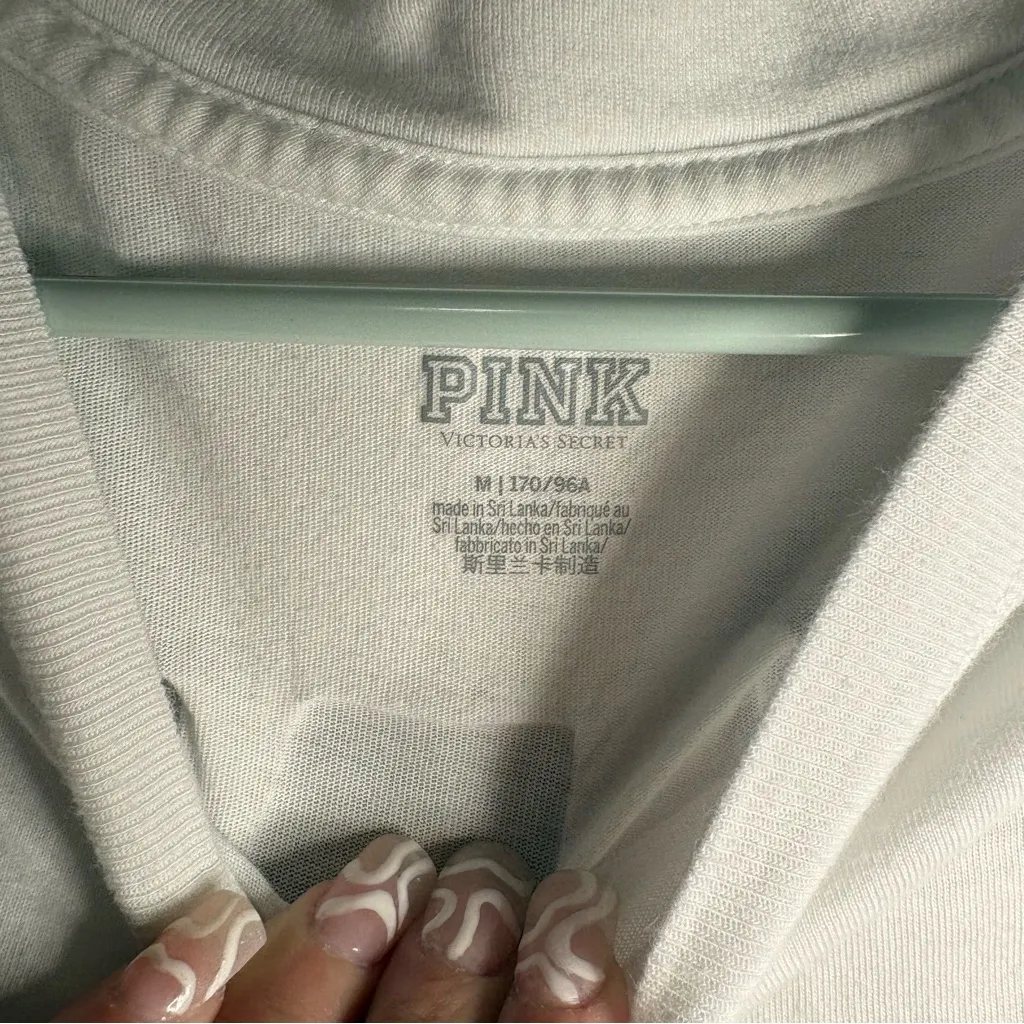 PINK Victoria's Secret Black and White Tee - Image 3