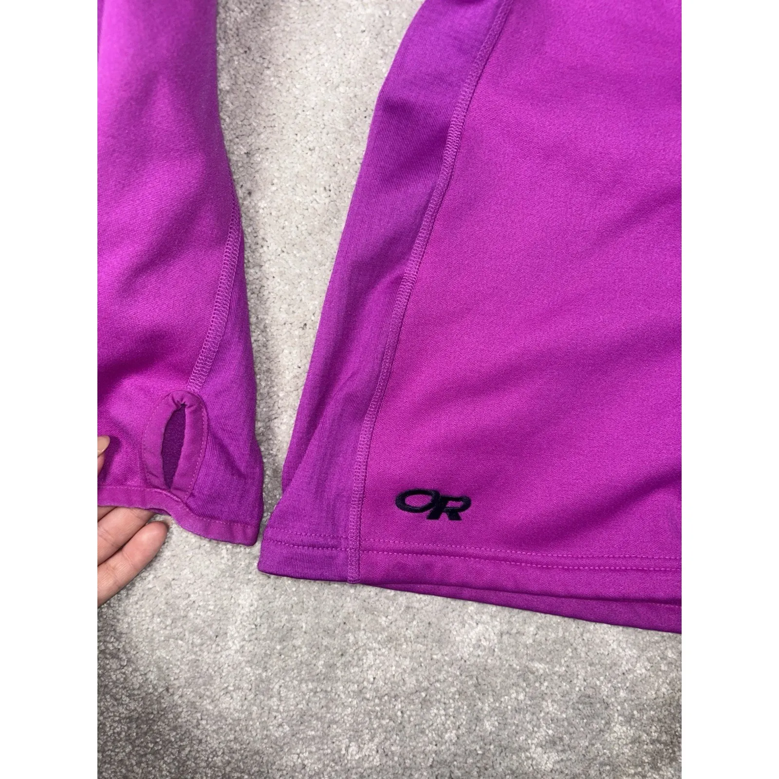 Outdoor Research Radiant Hybrid Jacket Womens Small Full Zip Fleece‎ Lined ** Purple - Image 5
