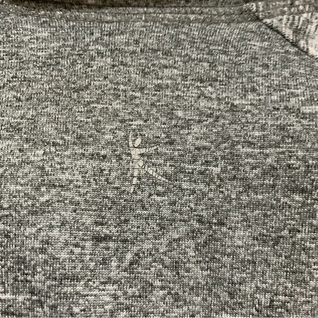 Danskin Now Gray and Black Long Sleeve Semi Fitted Quarterzip Pullover - Image 4