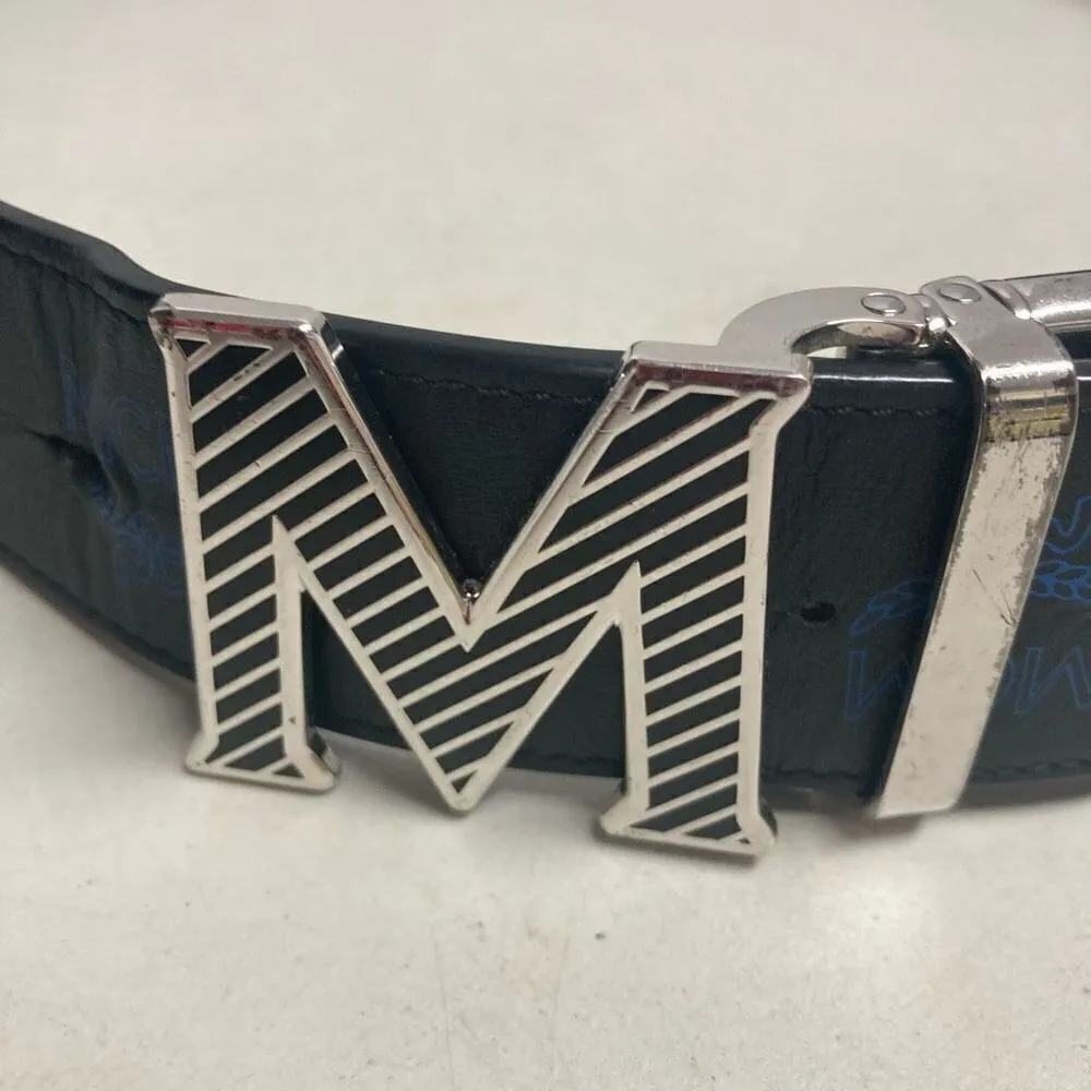 MCM Unisex Reversible Monogram Logo‎ Belt 45” length Black - Image 9