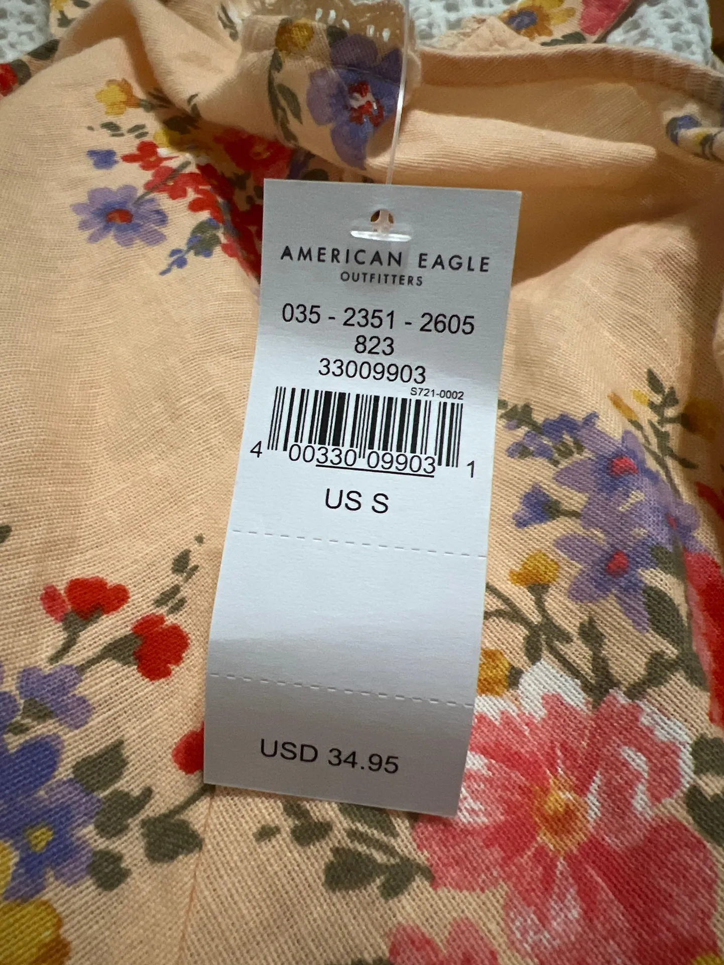 NWT  Floral Peach Ruffle Top - Image 8