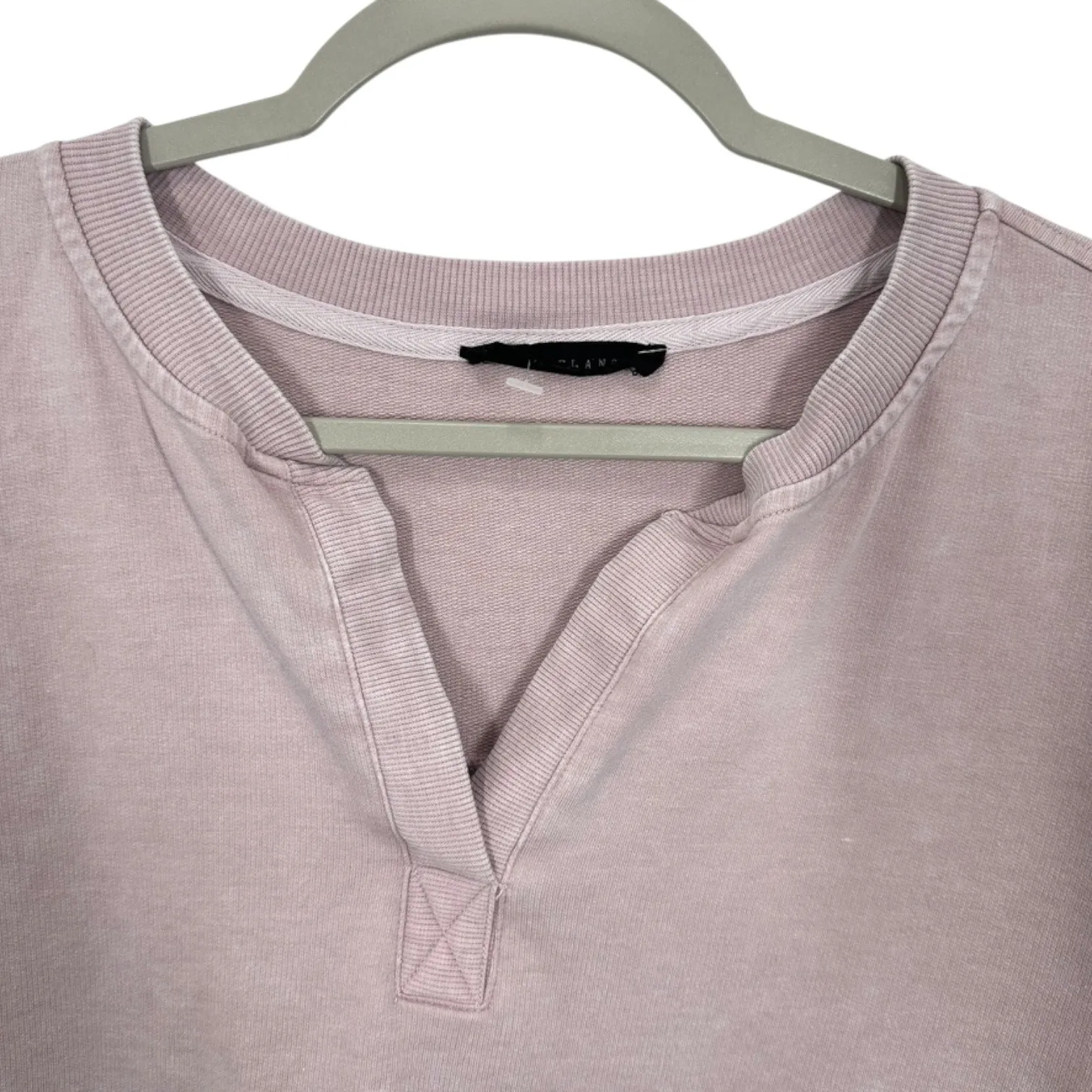 Jane + Delancy Pink Washed Henley Sweatshirt Long Sleeve Pullover Top Size S - Image 2