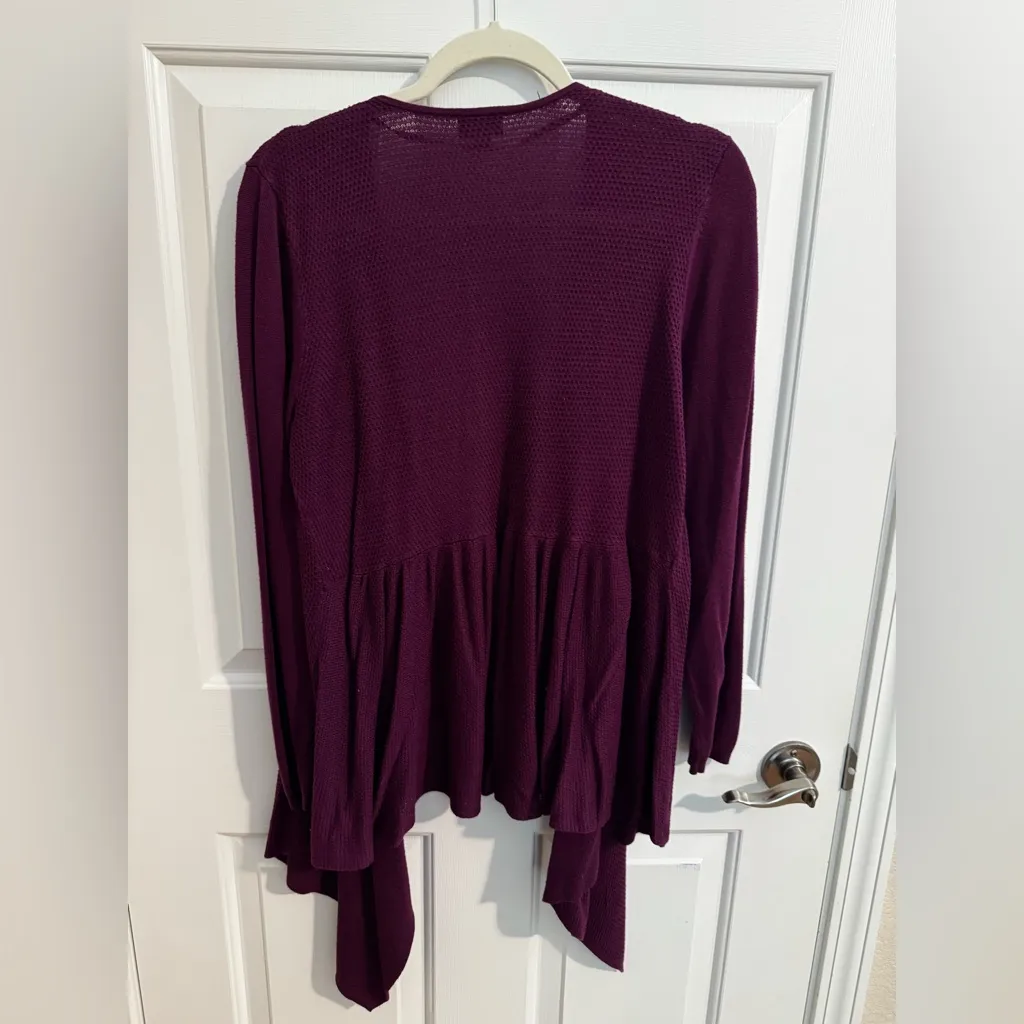 Torrid Open Front Drape Cardigan Burgundy Size 2X - Image 8