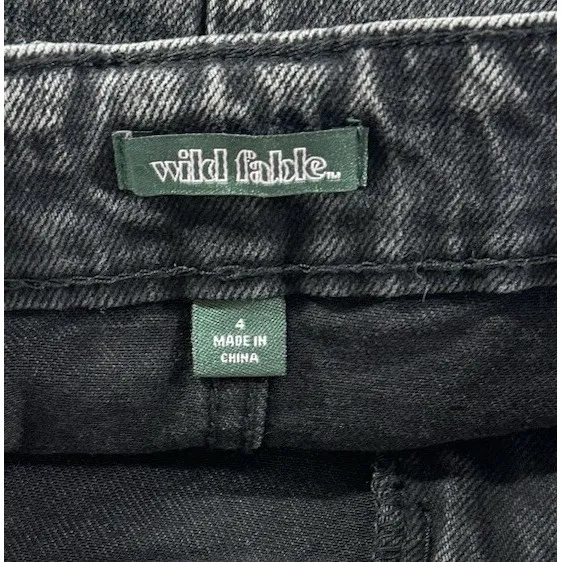 NWT Y2K Wild Fable Women's Sz 4 High Rise Pleated Denim micro Mini Skirt DEADSTO - Image 4