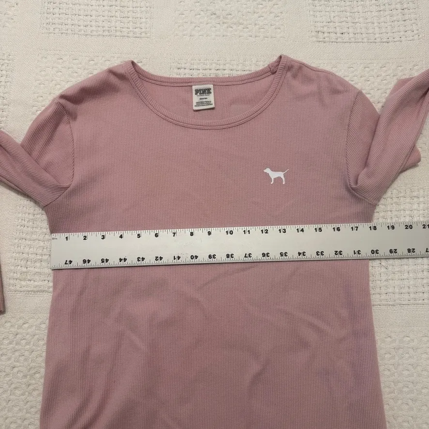 VS PINK medium thin thermal graphic long sleeve top TLS2 3146 - Image 4