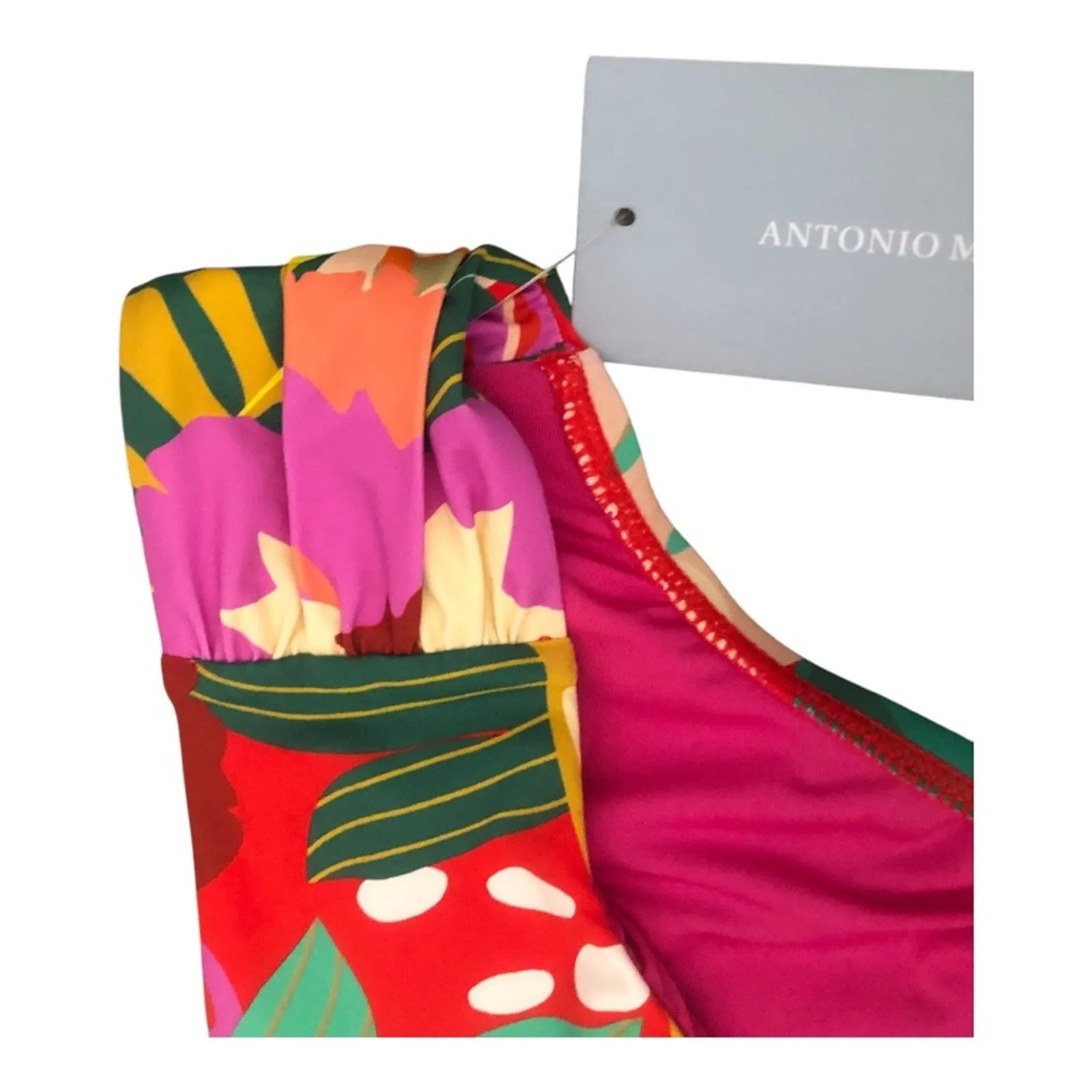 Antonio Melani NWT Classic Hipster Silhouette Red Floral Print Bikini Bottom XL - Image 4