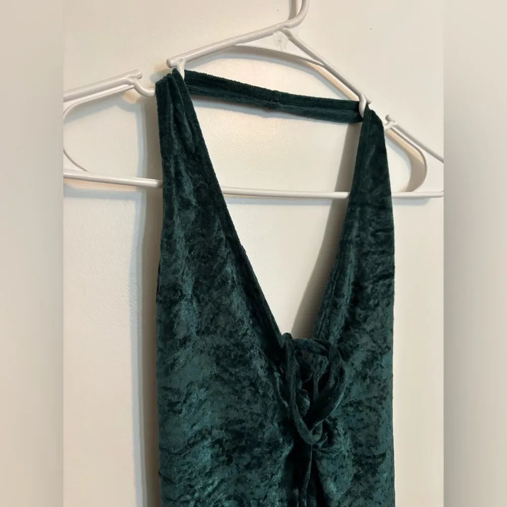 VINTAGE Frederick’s of Hollywood Emerald green velour nightgown size S/M - Image 2