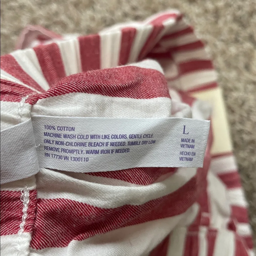 Stars Above Sleep Shorts Striped Cotton Large New with tags - Image 4