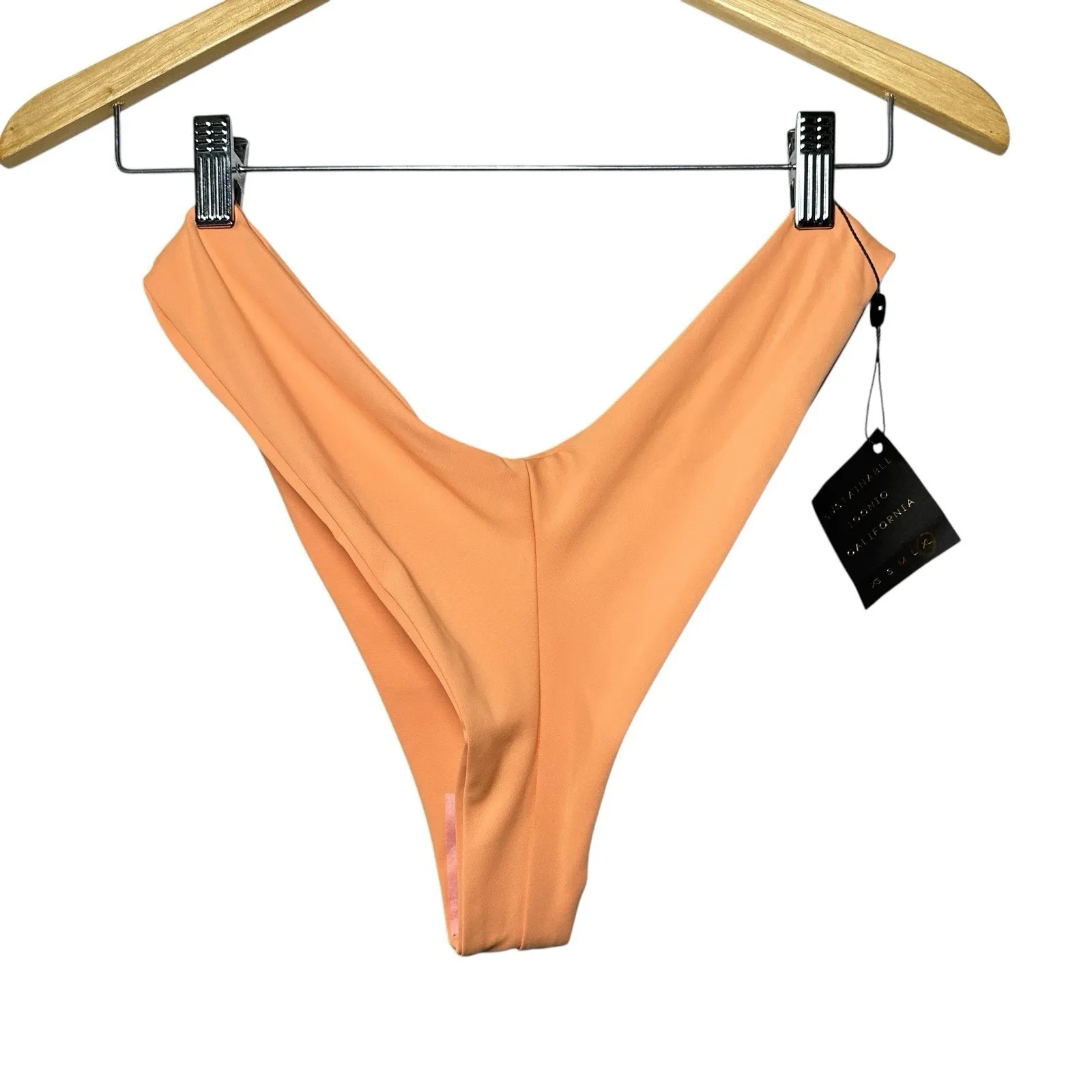 NWT Skatie‎ Mandie Bikini Bottom XL Peach Sustainable High Leg Cheeky Swim - Image 4