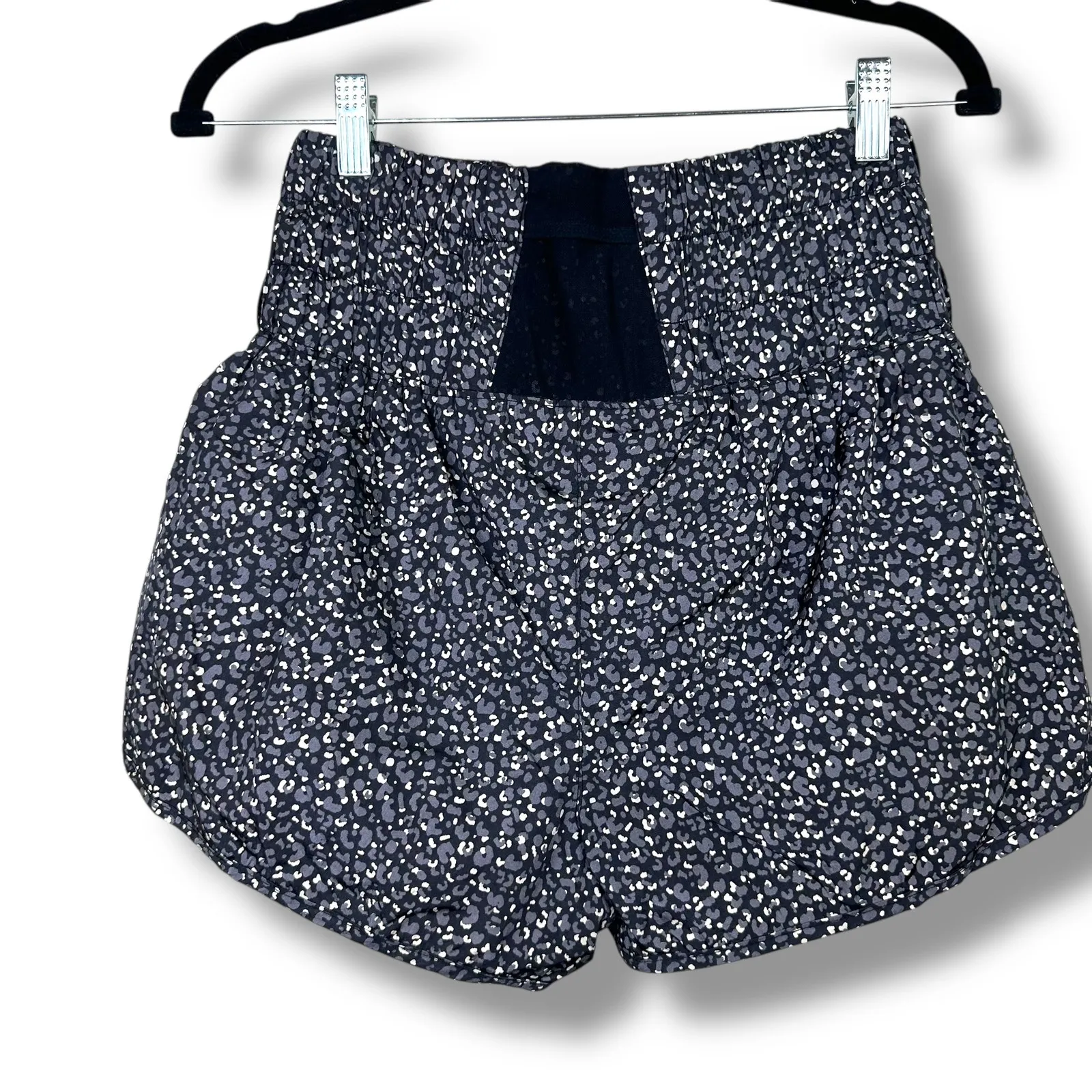 Free People Movement Black Printed Leopard The Way Home High Waist Shorts Medium - Image 7