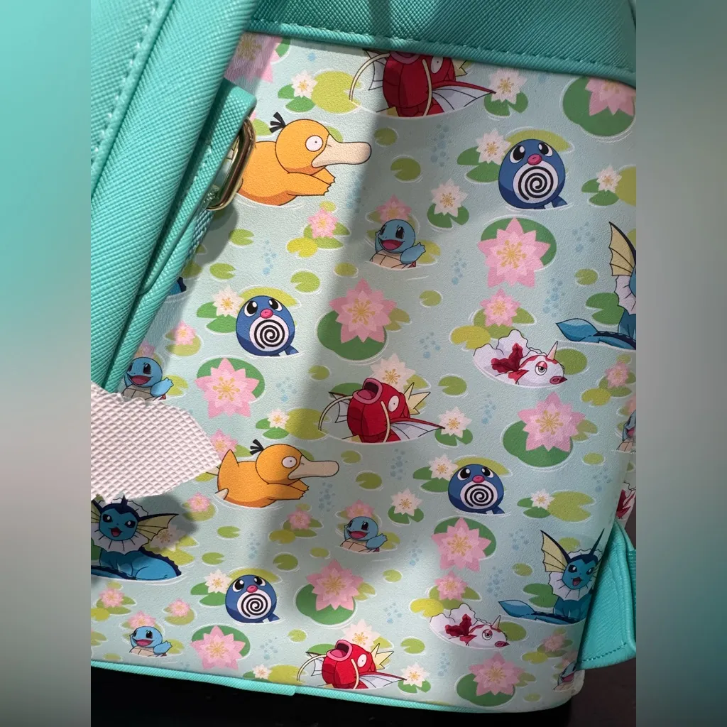 Loungefly Pokémon Water Type Lily Pad Allover Print Mini Backpack - Image 6