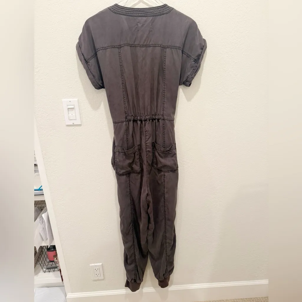 ANTHROPOLOGIE‎ Huxley Utility Jumpsuit in Washed Black size 8 - Image 5