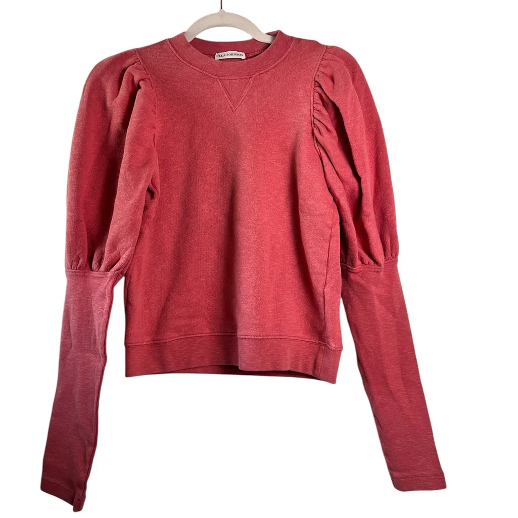Ulla Johnson‎ Philo Sweater Pink Pullover 100% Cotton Crew Neck Petite - Image 2
