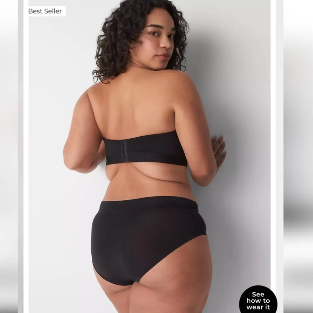 Cacique Comfort Bliss Lightly Lined Strapless Bra (44C Black) Multi-Way - Image 2