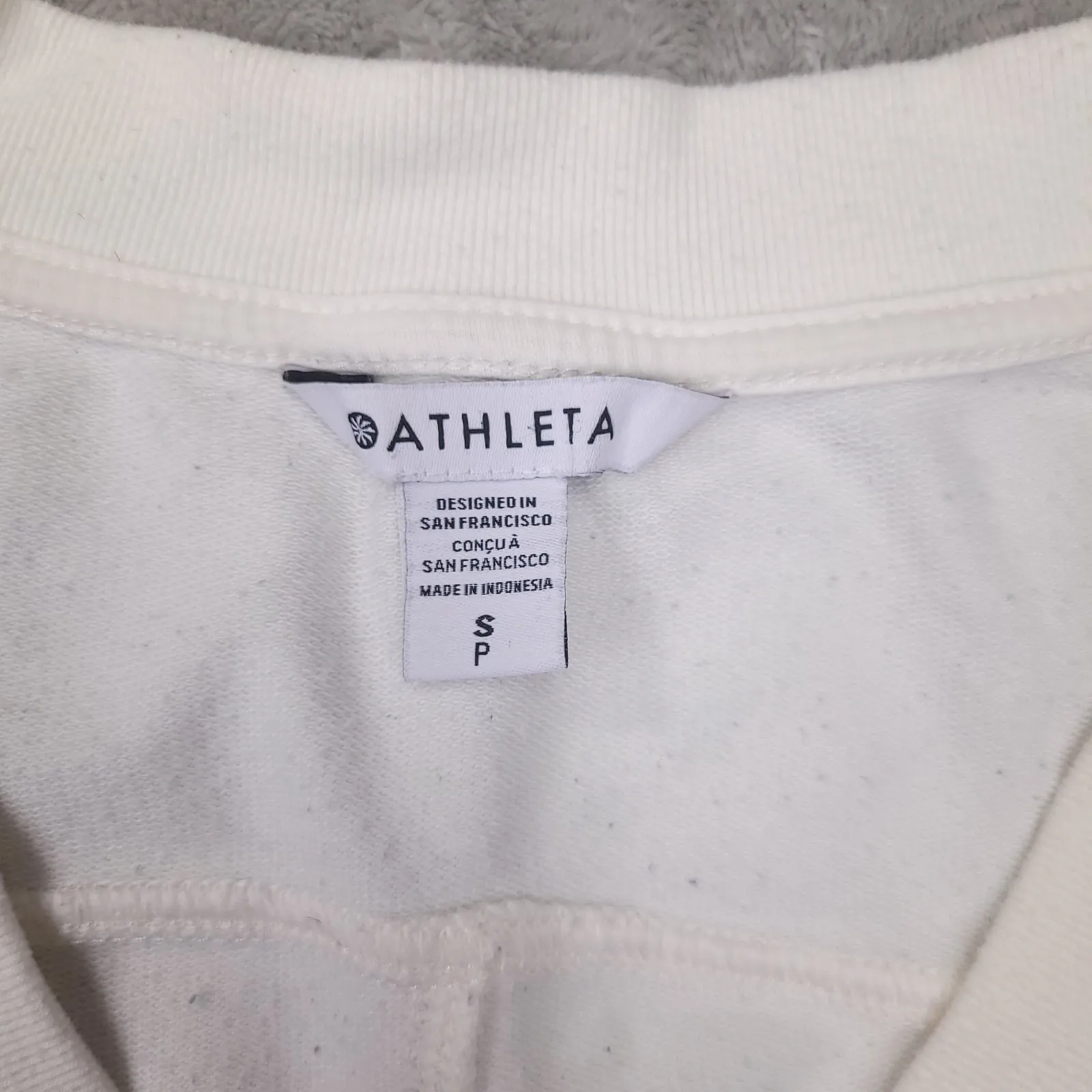 Athleta Retroterry V Neck Sleeveless Vest White Women's size‎ Small 532197 - Image 2