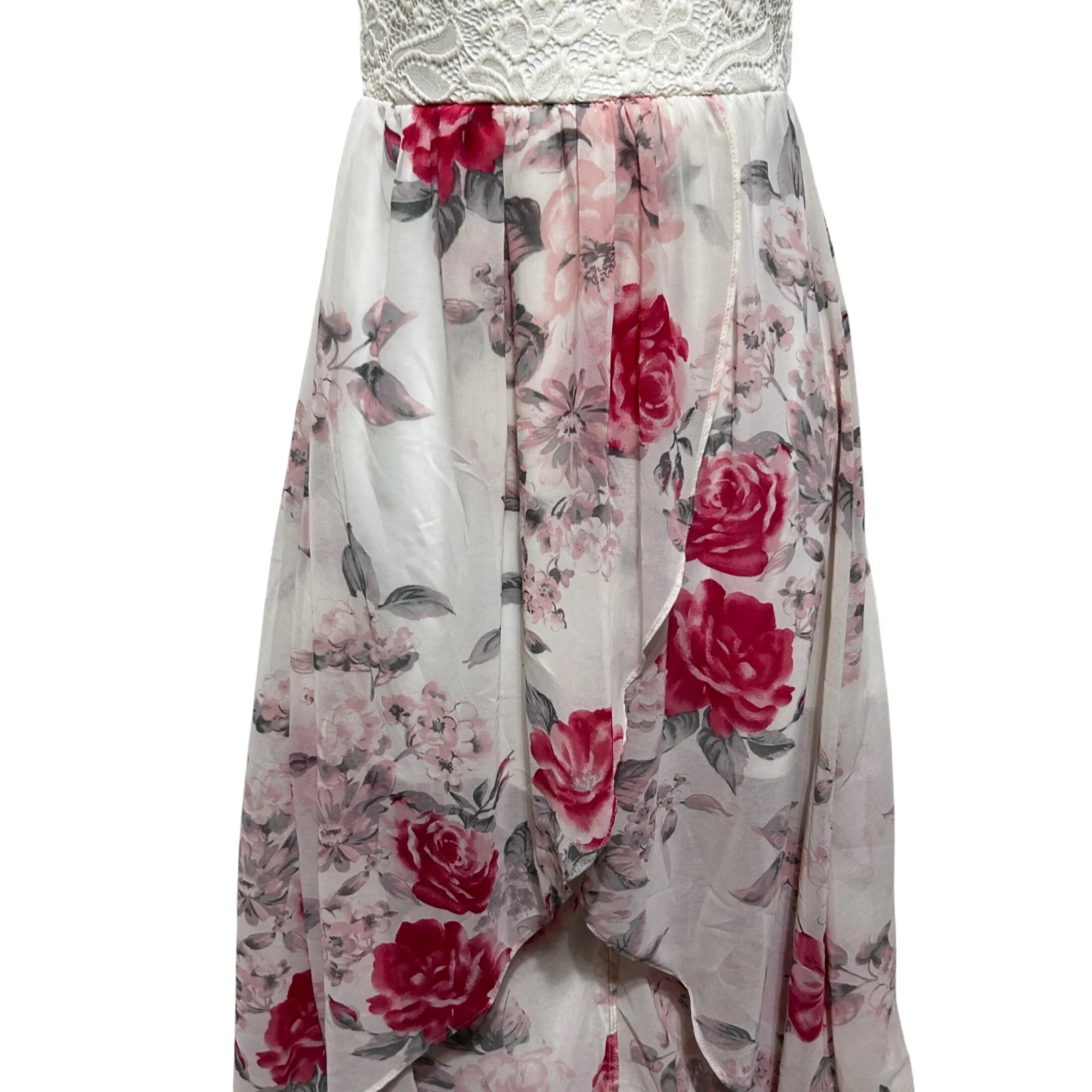 Lily Rose Women Maxi Dress S Floral Lace Chiffon Babydoll Y2K Coquette Fairy - Image 6