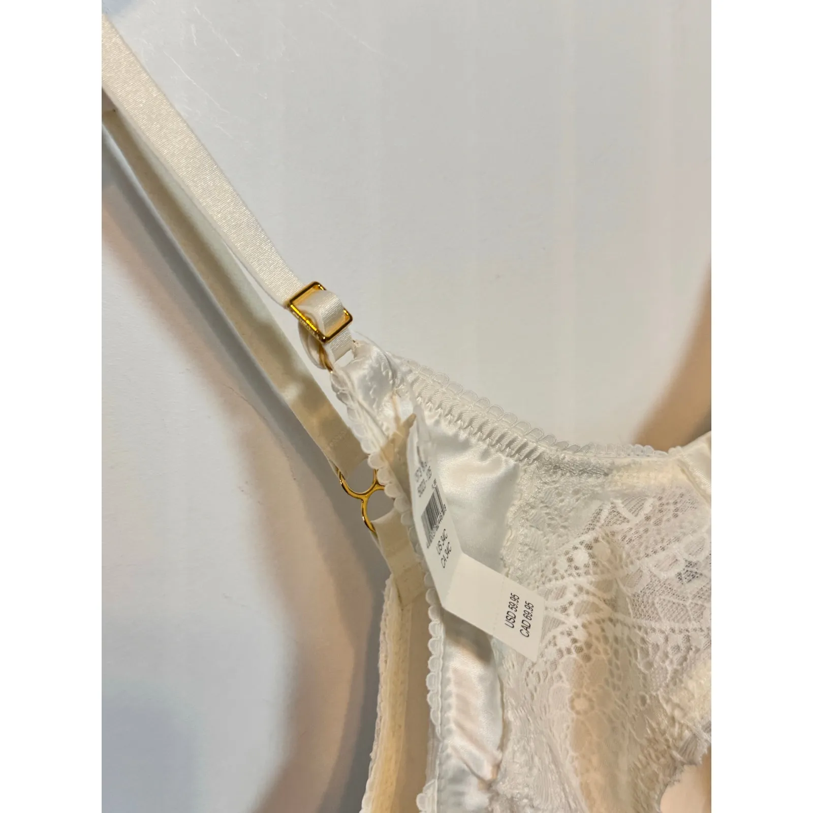 Aerie Womens Balconette Bra 34C Ivory Lace Underwire Full Coverage Padded NWT - Image 9