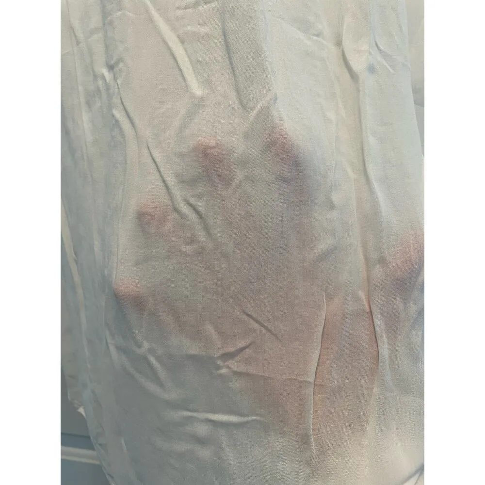 Anthropologie Maeve Ivory Crescent Street Crochet Blouse size 4 - Image 6