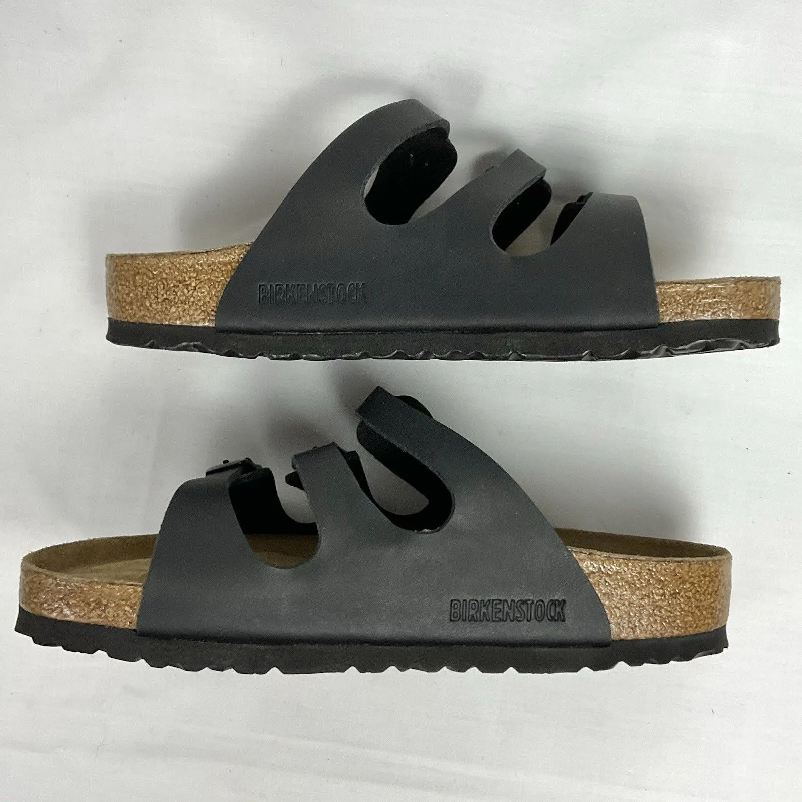 Birkenstock Florida Birko-Flor Womens Sz 6 Black Walking Outdoor Sandals Sz 37 - Image 10