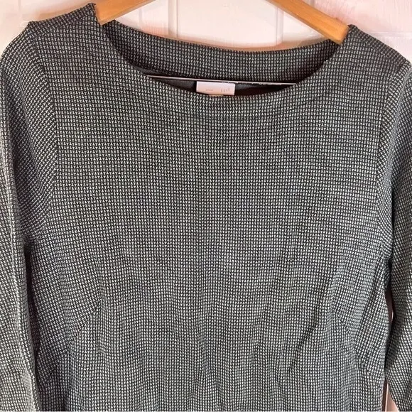 J.Jill Ponte Tunic Dress Size XL‎ Green and Black Checks 3/4 Sleeves Office Wear - Image 6