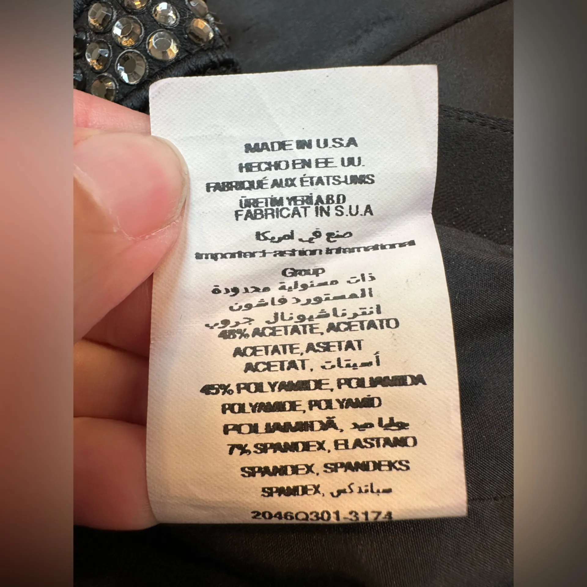 Tara Subkoff BeBe Y2K Black Satin Skirt Rhinestone Bow Size 2 XS Limited Edition - Image 8