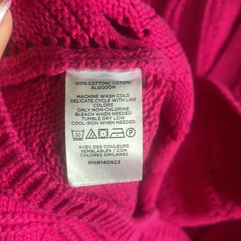 LOFT Fushia Knit Halter Sweater - Image 4