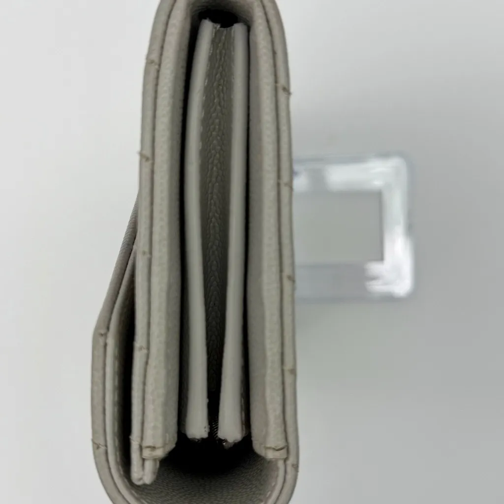 Yves Saint Laurent Taupe Quilted Leather Clutch Wallet on Chain - Image 11