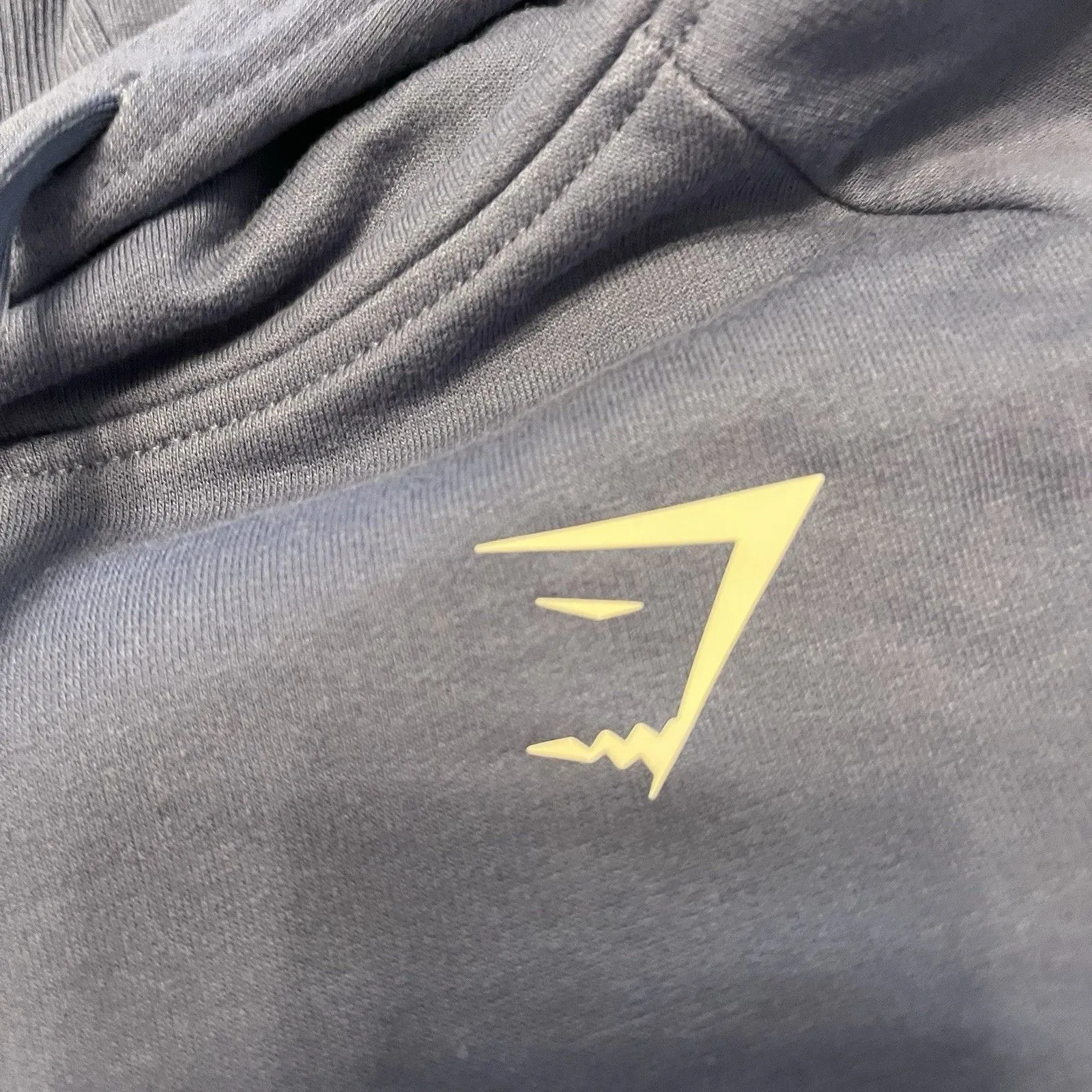 Gymshark Cropped Hoodie Sweatshirt Womens Medium Blue Athletic Workout - Image 3