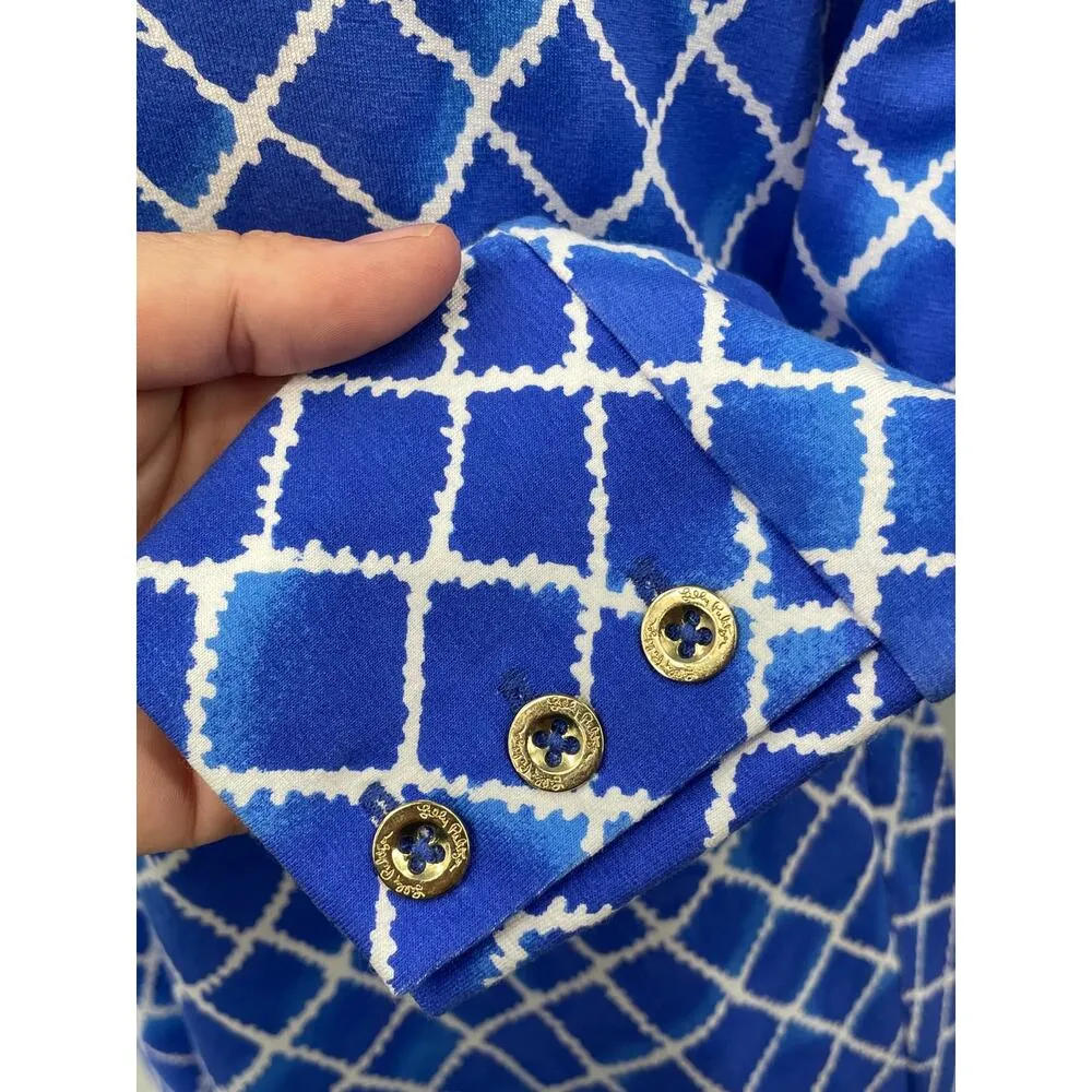 Lilly Pulitzer Blue Grotto Tide Up Ansley Polo Dress Women's Size XXS - Image 4