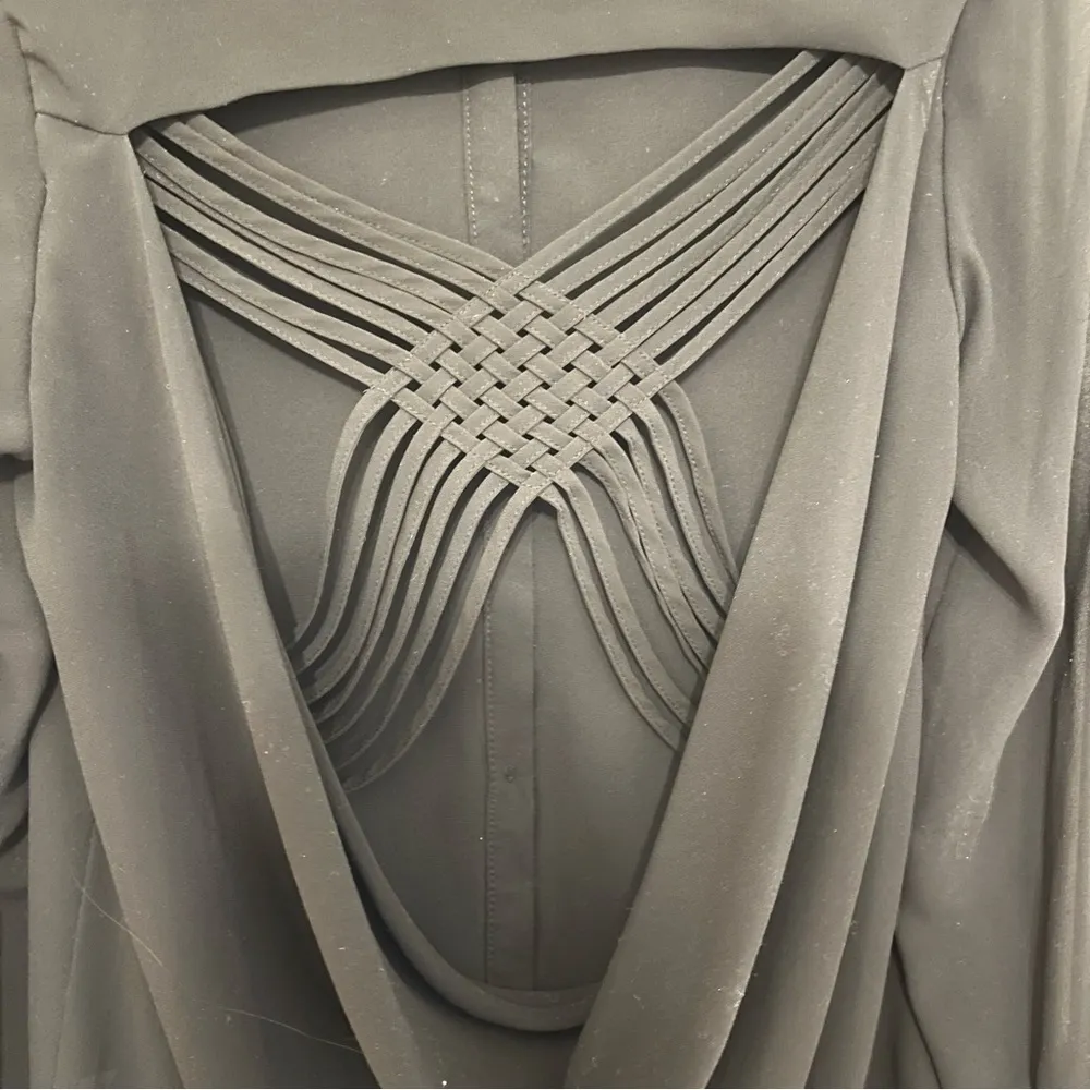 Black Button Down with Crisscross Back - Image 6