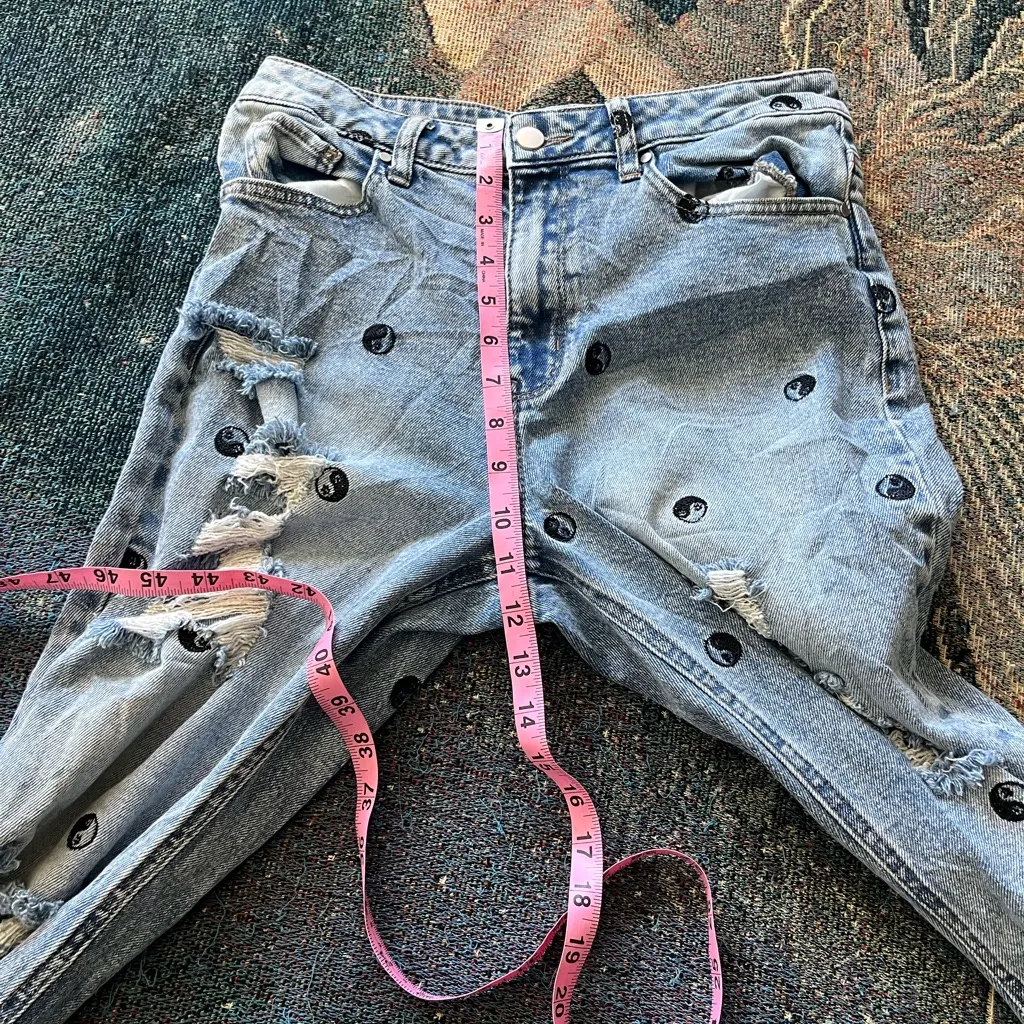 Tinseltown Skinny Jeans High Rise Distressed Light Wash Women’s 7 Yin-Yang Y2K - Image 12