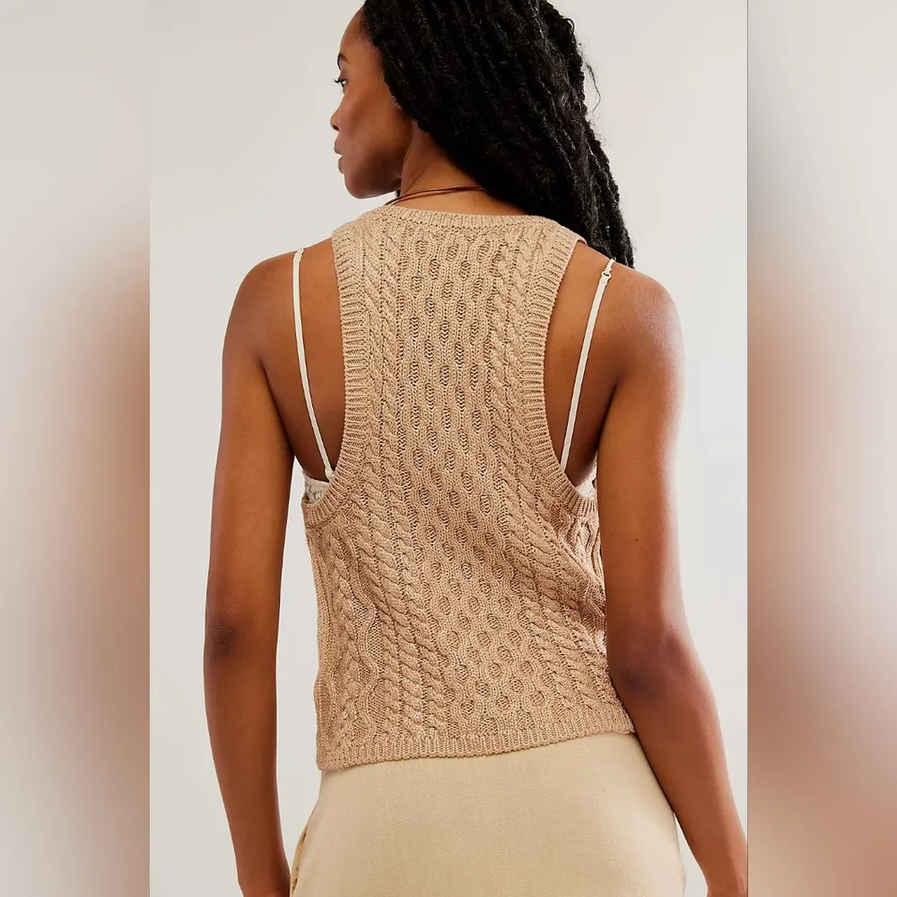 NWT Free People High Tide Foil Print Tank  Color: Shooting Star Combo Size S - Image 2