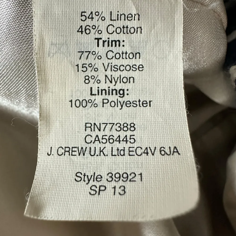 J.Crew Schoolboy Blazer in Navy Mixed Stripe Size 8 Preppy Classic Nautical - Image 12