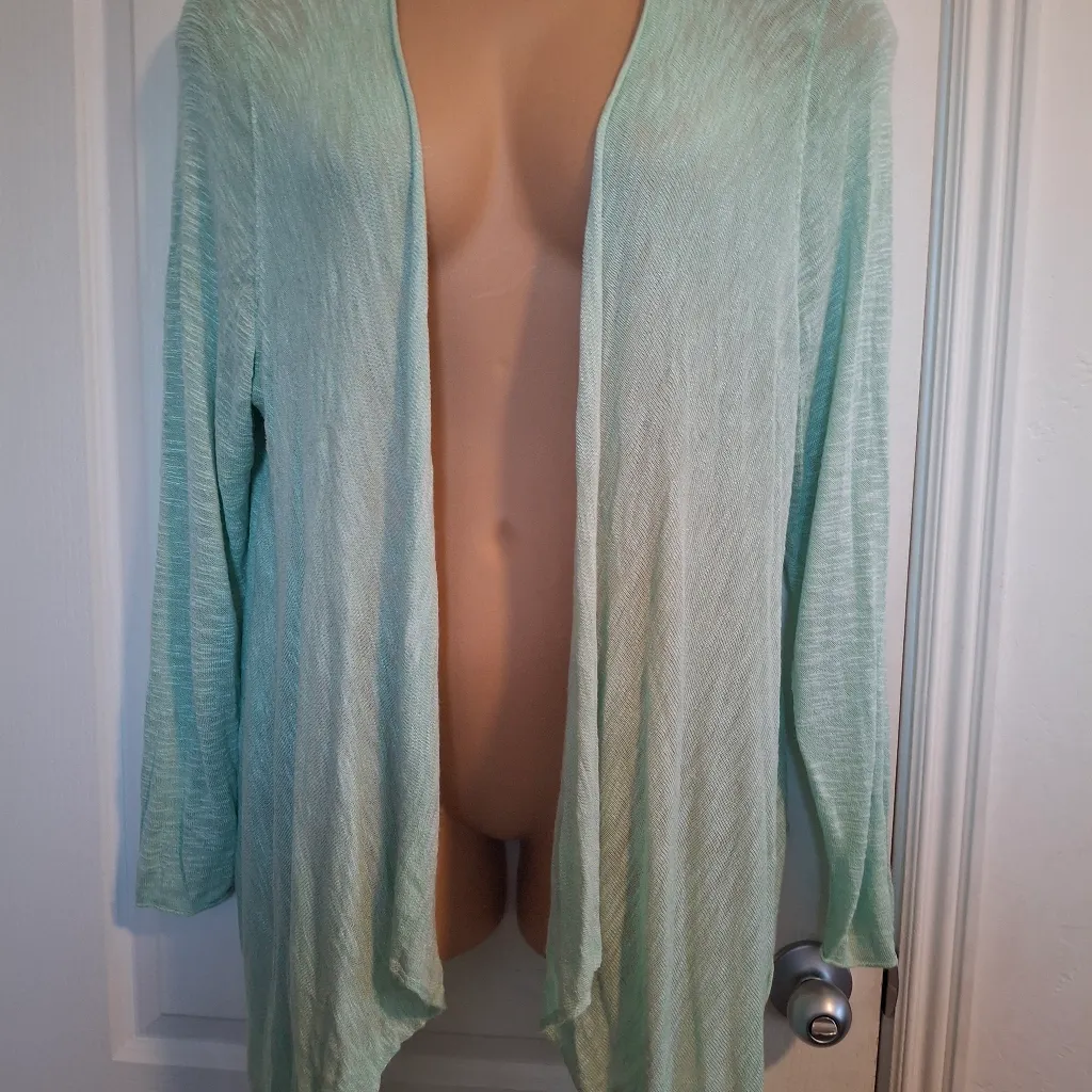 Torrid Sz 3 Mint Green Open Front Women's Sweater - Image 5