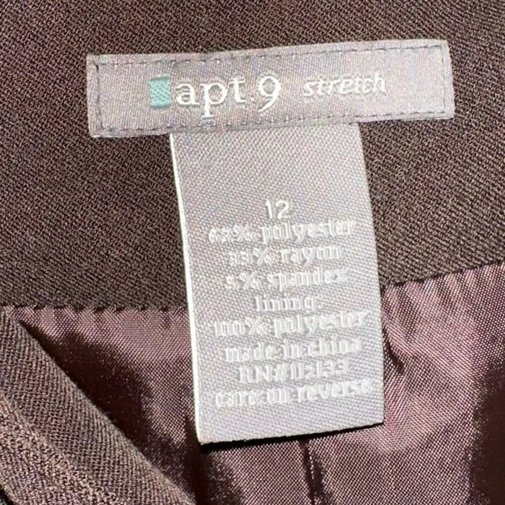 Apt. 9 Stretch Brown Pencil Skirt - Image 3